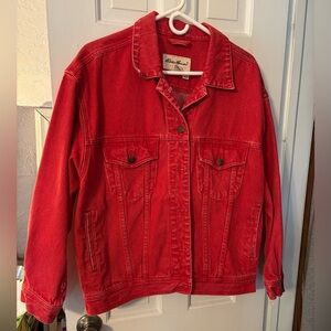 Eddie Bauer Red Denim Jacket